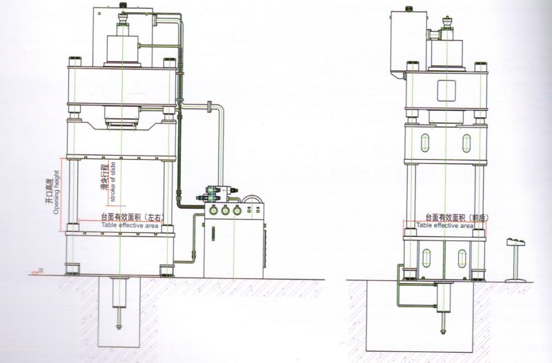 Гидравлический пресс с 4 колоннами (Y32-500)